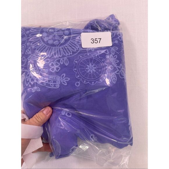Johnny Was Blue Purple Eyelet Embroidered Floral Berries Hadley Blouse 2X NWT - Picture 9 of 9